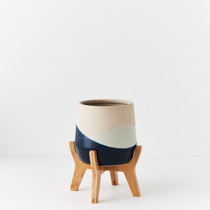 Odetto Pot with stand | Blue